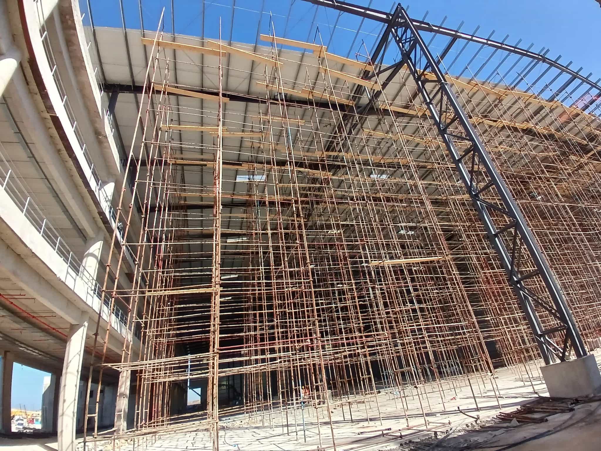 تركيب تأجير سقالات واجهة من 8 طوابق في تبنا الجنوب.